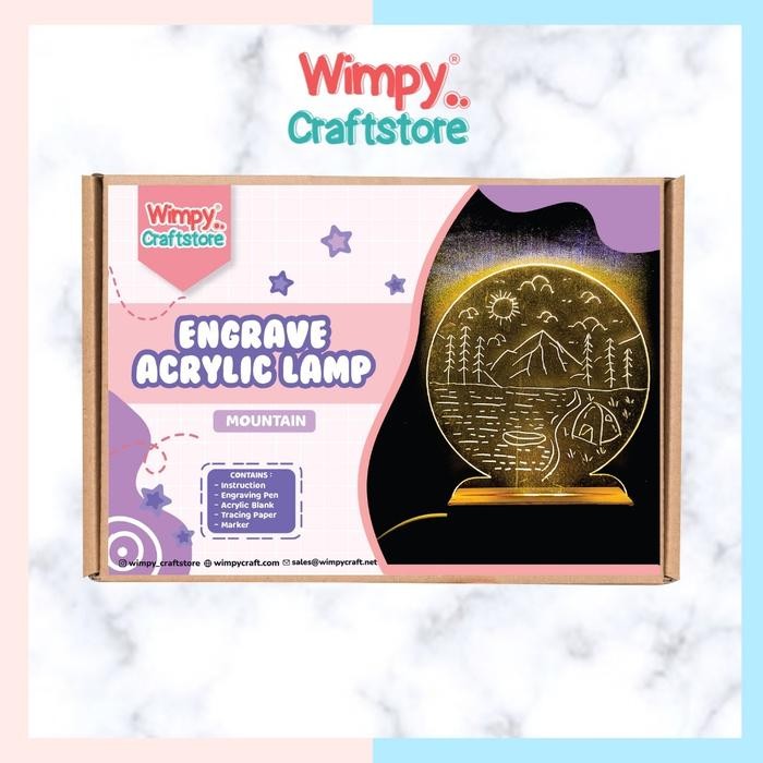 

NEW PRODUK WIMPY ENGRAVE ACRYLIC LAMP CRAFT KIT KERAJINAN TANGAN ART SET MAWAR-89