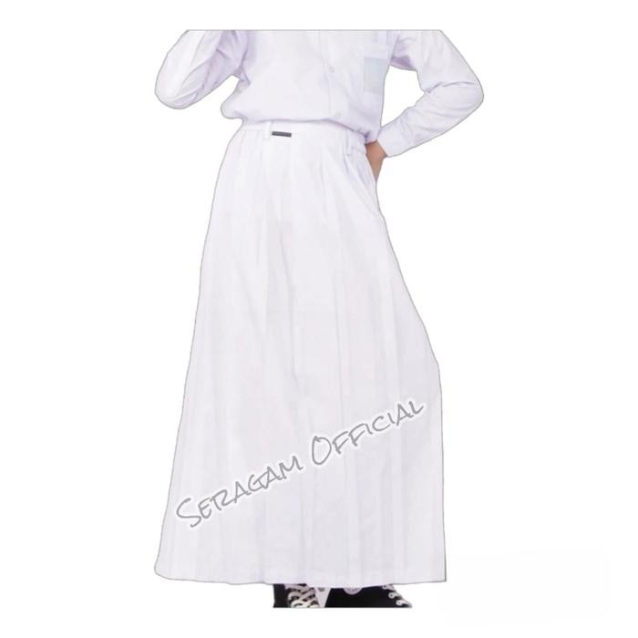 Sale Rok Putih Panjang Sekolah Sd-Mi Rok Rempel Putih Polos Panjang Fashion Anak Bordir