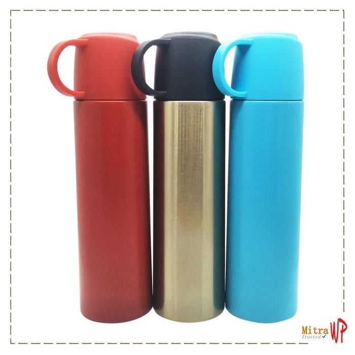 Pilihan- Termos Air Panas Polos Gelas Tutup Cangkir Vacuum Cup 500Ml H-557
