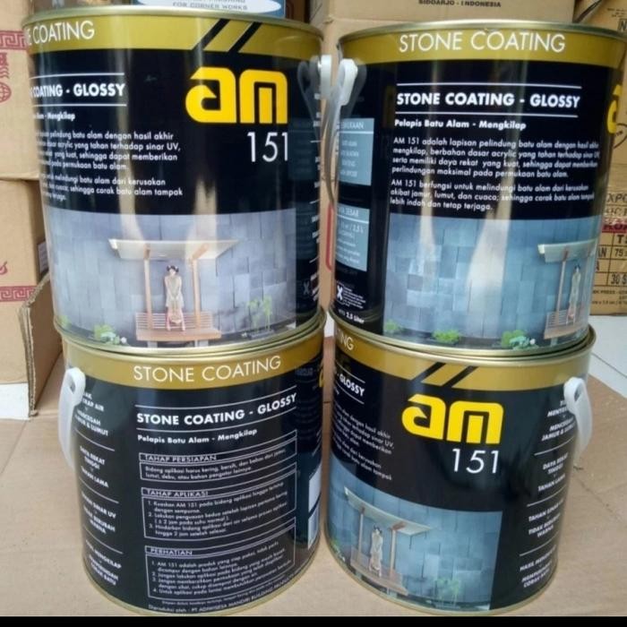 Terbaik Am 151 Glossy Coating Batu Alam 2.5Kg Versi Propan Sc-50 Sb Gloss 100% Ori