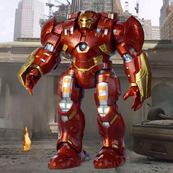 Stok Baru Toy Studio Mainan Anak Robot AVENGER JUMBO Hulk Hulkbuster Superhero Berjalan Keluar Musik