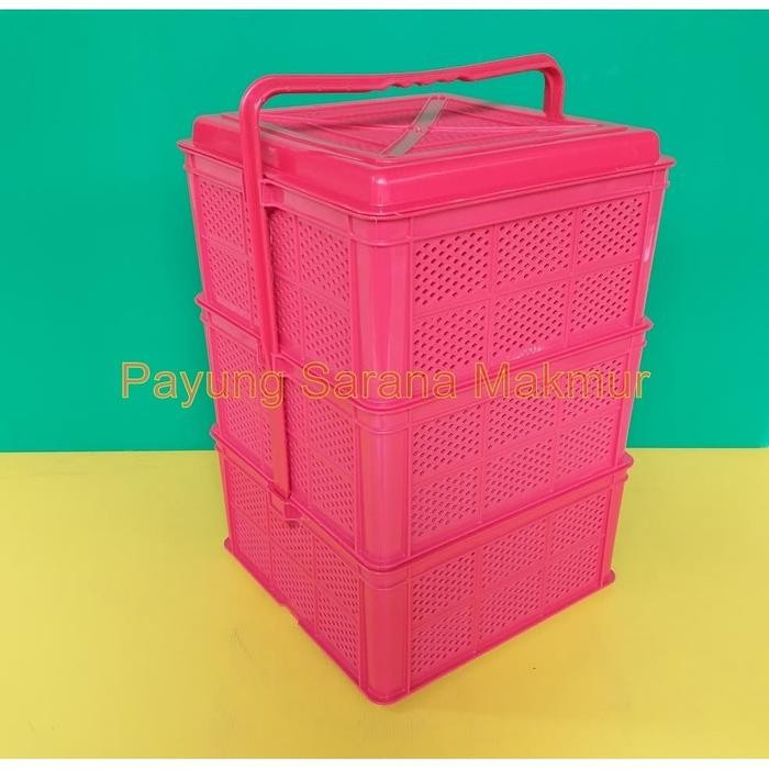 Rantang Kue / Tenong Plastik Segi / Rantang Jualan Kue / Rantang Segi