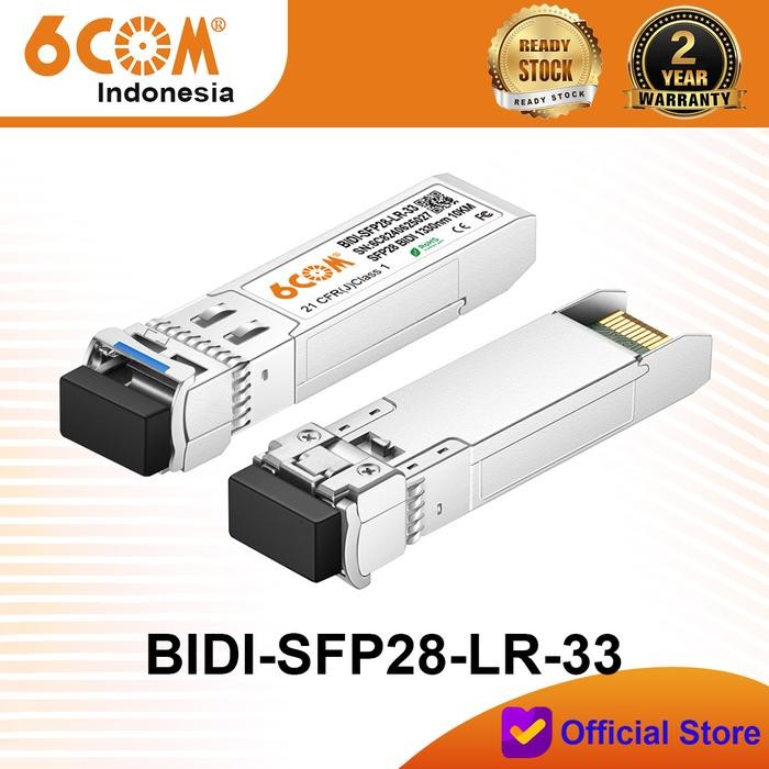 6COM BIDI-SFP28-LR-33 SFP28 BIDI 1330nm 10KM
