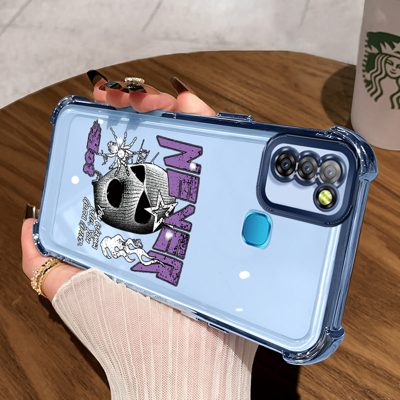 Casing Hp untuk Infinix Smart 5 Smart 6 Ram 3 Case Cyberpunk Kasing Pencegahan jatuh dari ketinggian