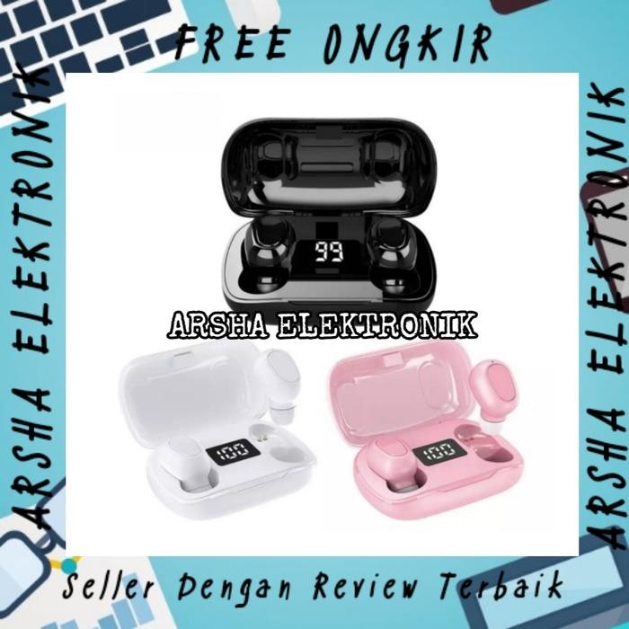 TWS-L21 Pro pink Earphone Wireless Bluetooth untuk Android & iPhone