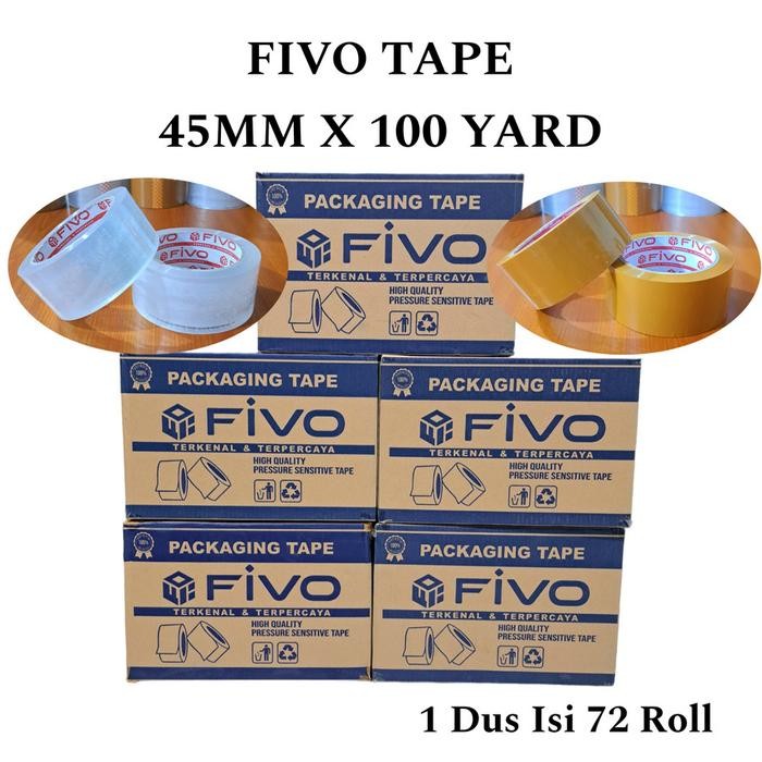 

Grosir Lakban - 45Mm X 100Yard - Fivo Tape - Premium Quality - 72Roll