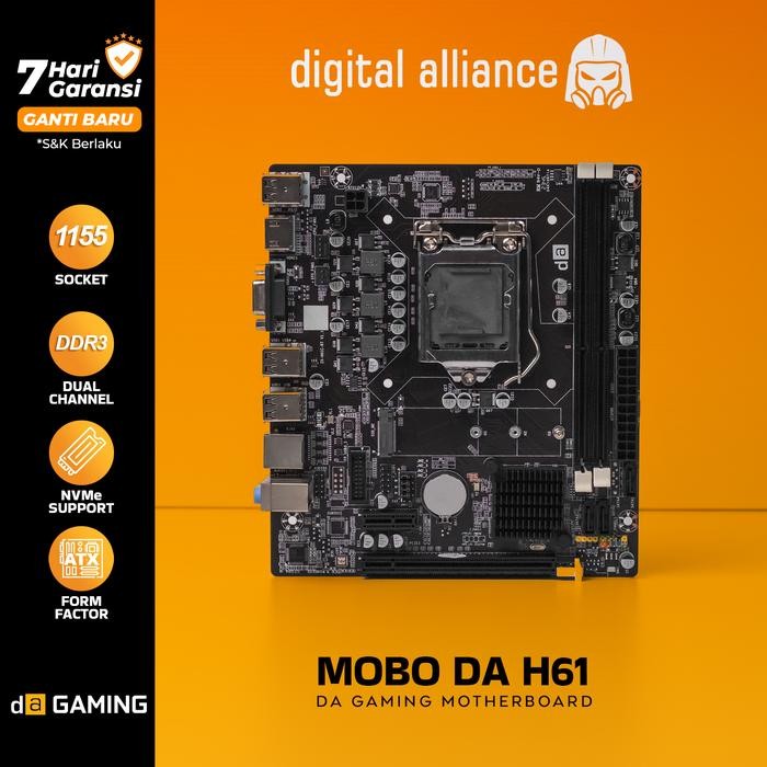 Asrock Computer - Digital Alliance H61 Atx Ddr3 Nvme Mobo Mainboard Intel Lga 1155