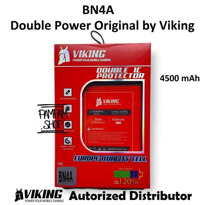 VIKING Baterai Double Power Compatible for Redmi Note 7 Pro BN4A Batre Batrai Battery