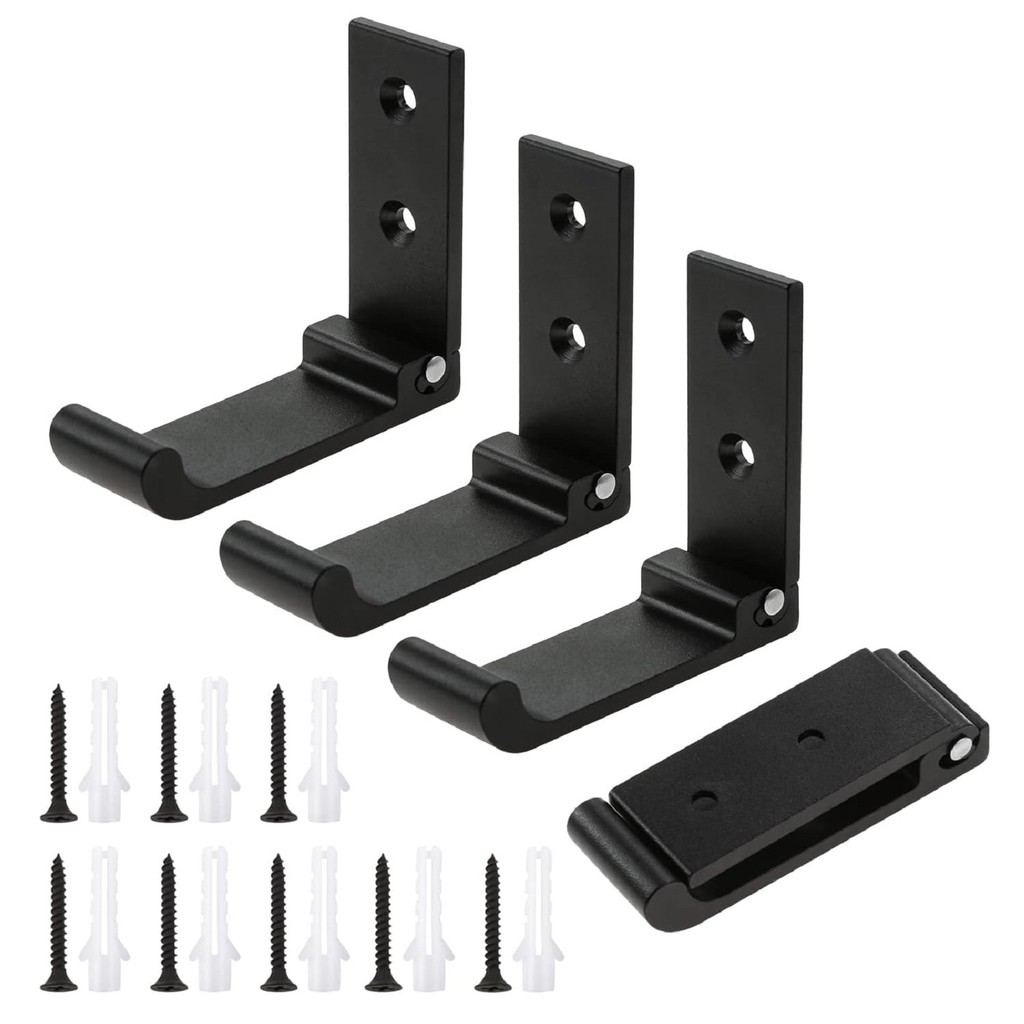 4Pcs 90-degree Foldable Wall Hooks Clothes Coat Hanger for Wardrobe Kitchen Bathroom Hanging Jacket 