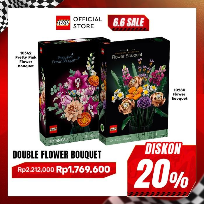NEW LEGO Bouquet Bundle - LEGO Botanicals 10280 Flower Bouquet + LEGO Botanicals 10342 Pretty