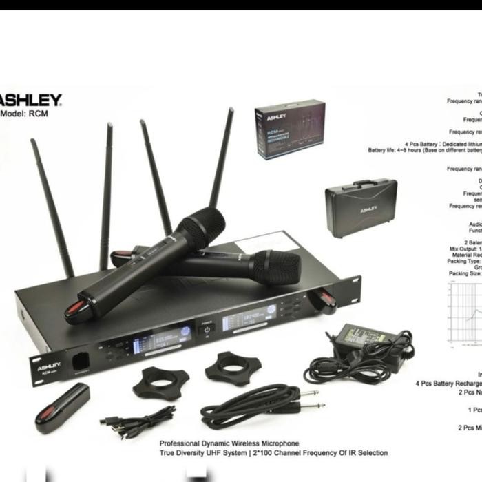 Mic Wireless Ashley RCM Original Handheld Rechargeable ASHLEY RCM