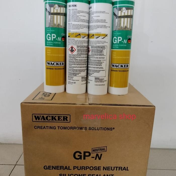 Lem kaca silicone sealant acetic cure GP Wacker/sealant wacker gp-n