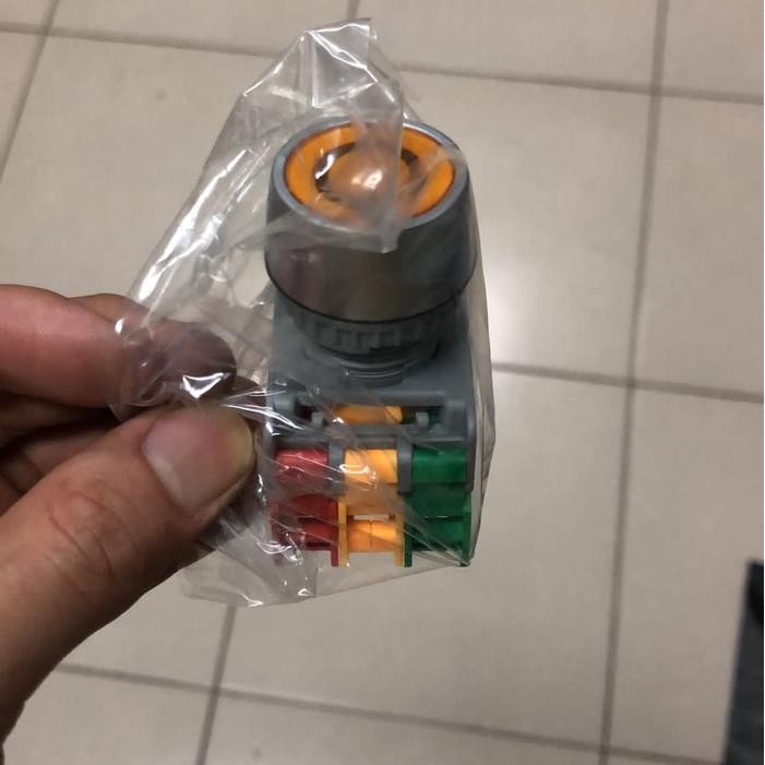 Terbagus Push Button Lock Indicator Lamp 1No 1Nc 22Mm 220V Auspicious Terlariss 