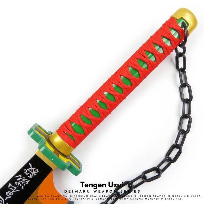 Replika Pedang Uzui Tengen Kimetsu No Yaiba 1 Set 2 Pcs - Pedang Kayu
