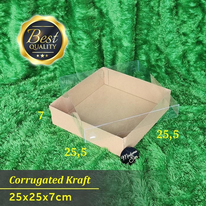 BOX MIKA - DUS KUE - KOTAK - KARDUS 25x25x7 CM