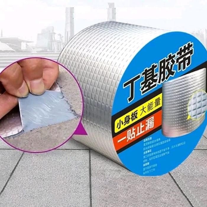 Tape Anti Bocor Lakban Foil Lem Butyl Perekat Isolasi Waterproof
