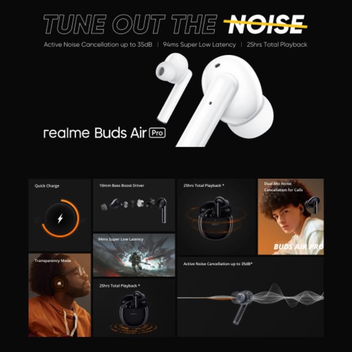 Realme Buds Air Pro Earbuds In Ear Earphone Headset Wireless HF