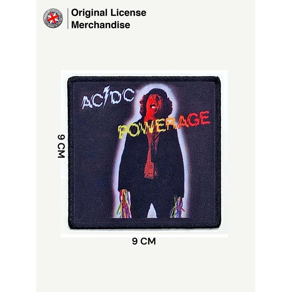 BADGE EMBLEM PATCH LOGO BORDIR TIMBUL IMPORT BAND MUSIK ACDC POWERAGE