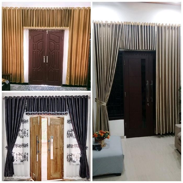 SET GORDEN PONI GELOMBANG Polos Blackout