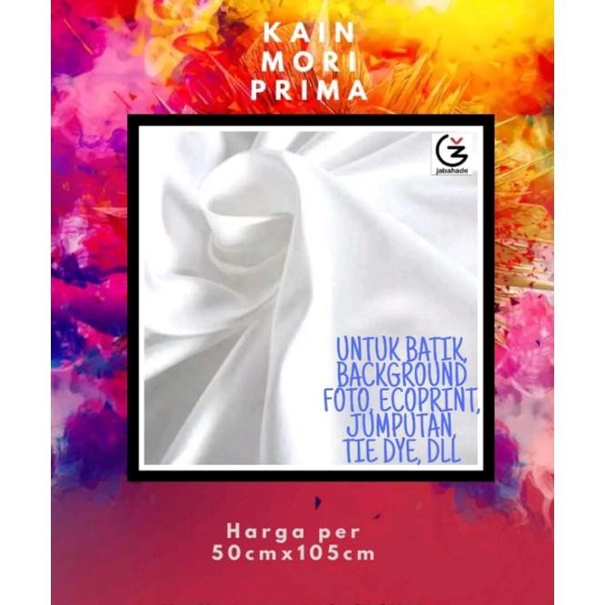 BATIK KAINBATIK KAIN KATUN MORI PRIMA POLOS PUTIH JABAHADE