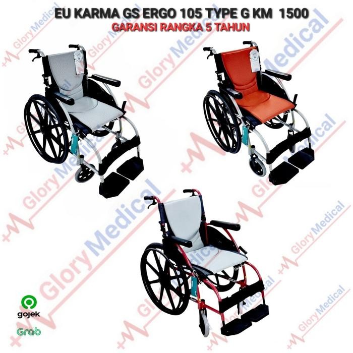 Ready Kursi Roda Karma G Ergo Lite KM 105 (Khusus GOJEK) EuKarma