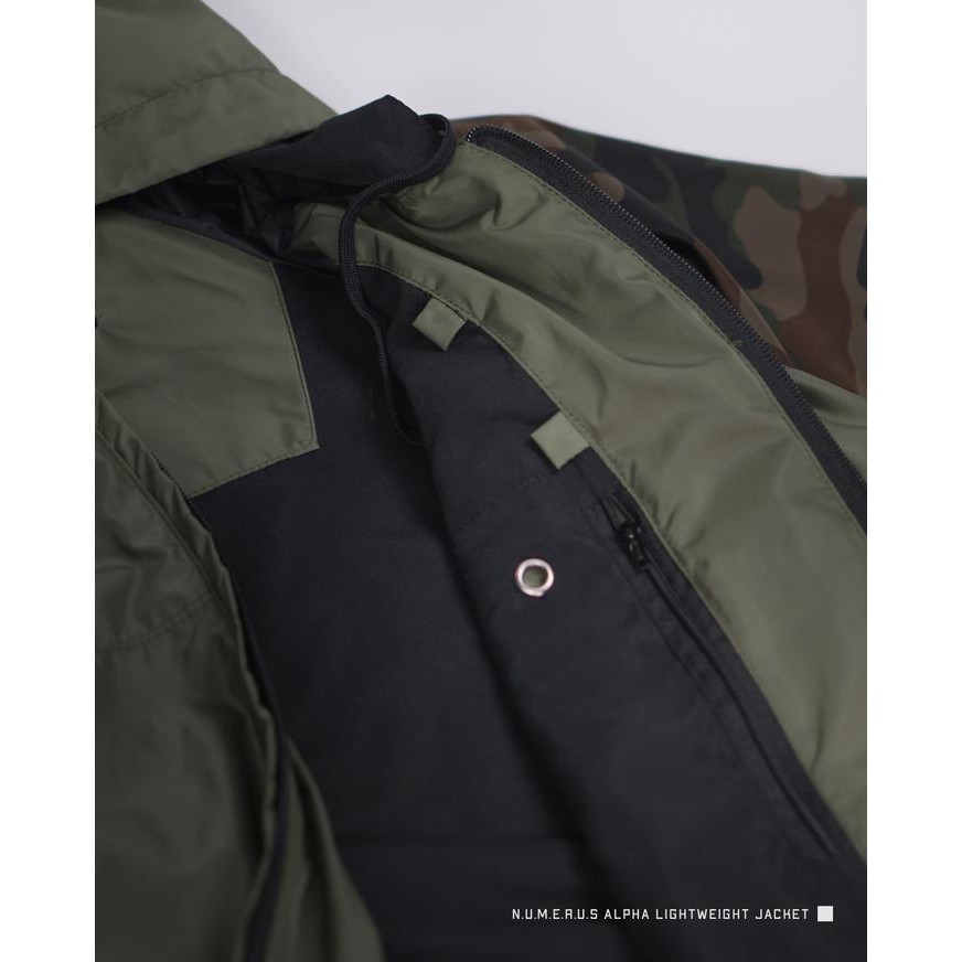 ohxi- Numerus Alpha Camouflage Jacket - Running - Hoodie - Army - Streetwear