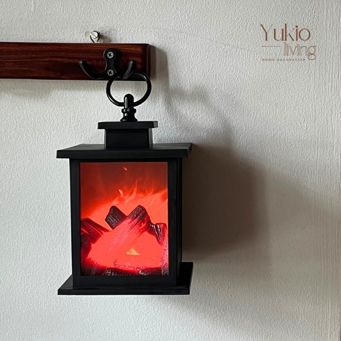 Yukio Fireplace Lantern Led - Lampu Tidur Kamar Aesthetic Dekorasi Night Lamp Vintage Home Decor