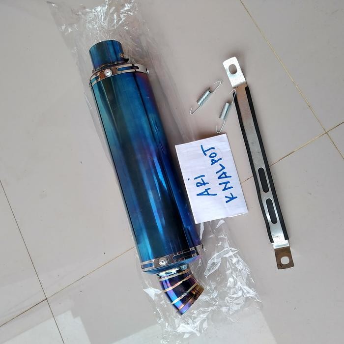 Silencer Knalpot R9 Polos No Merk Bluemoon Oval Knalpot Racing