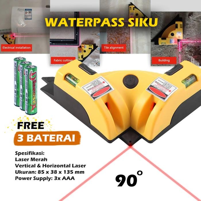 Laser Alat Pengukur Sudut Siku Kelurusan Lantai Laser Siku 90 Derajat - Alat Pengukur Lantai Keramik