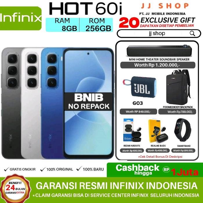 lr4u- Infinix Hot 60I Nfc 8/256 6/128 Gb Ram 8Gb 6Gb Rom 256Gb 128Gb Garansi Resmi