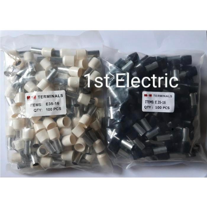 SKUN FERULES 35MM SKUN KABEL FERRULES E35-16 WARNA BEIGE & HITAM