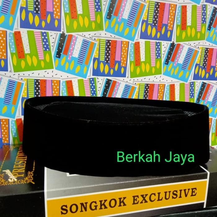 ASLI Songkok pendek 6 cm Peci Hitam Kopiah hitam unik READY STOCK