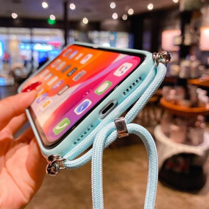 SALE Case Realme C11 C12 C15 Casing Sling Lanyard Flower Dove Lens Tali