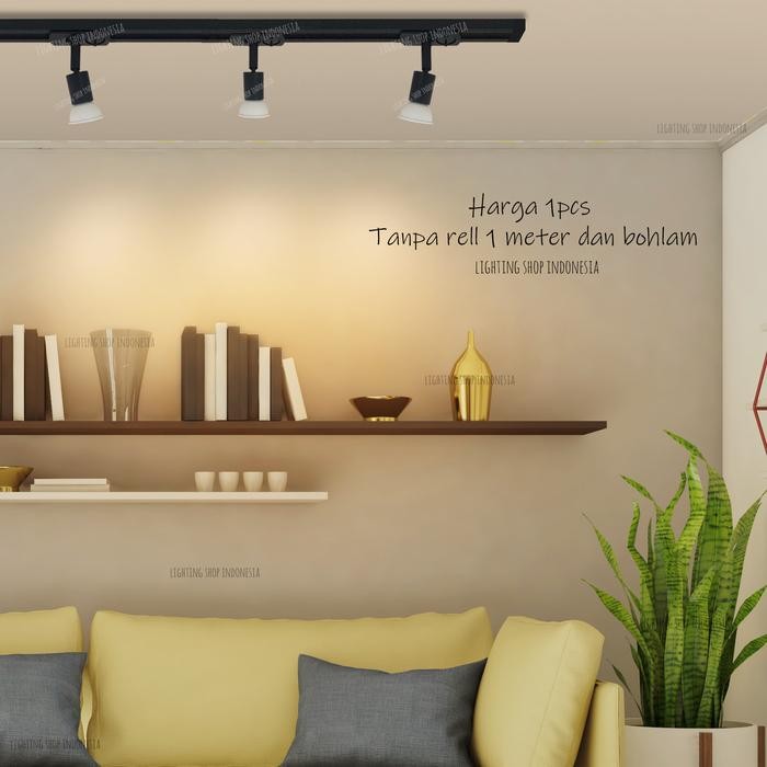 Kap lampu spotlight sorot kaki rell housing fiting mr16 Hanmac