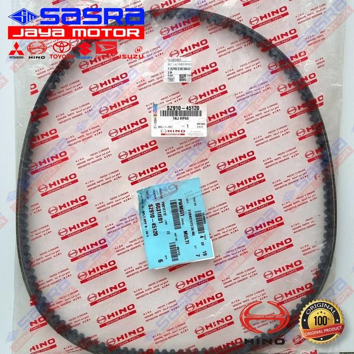 Fan Belt ORI DUTRO (W04D) '02-'09 B-50.5 (RIBBED) Hino Genuine Parts Tali Kipas HIN.SZ910-45120 #sja