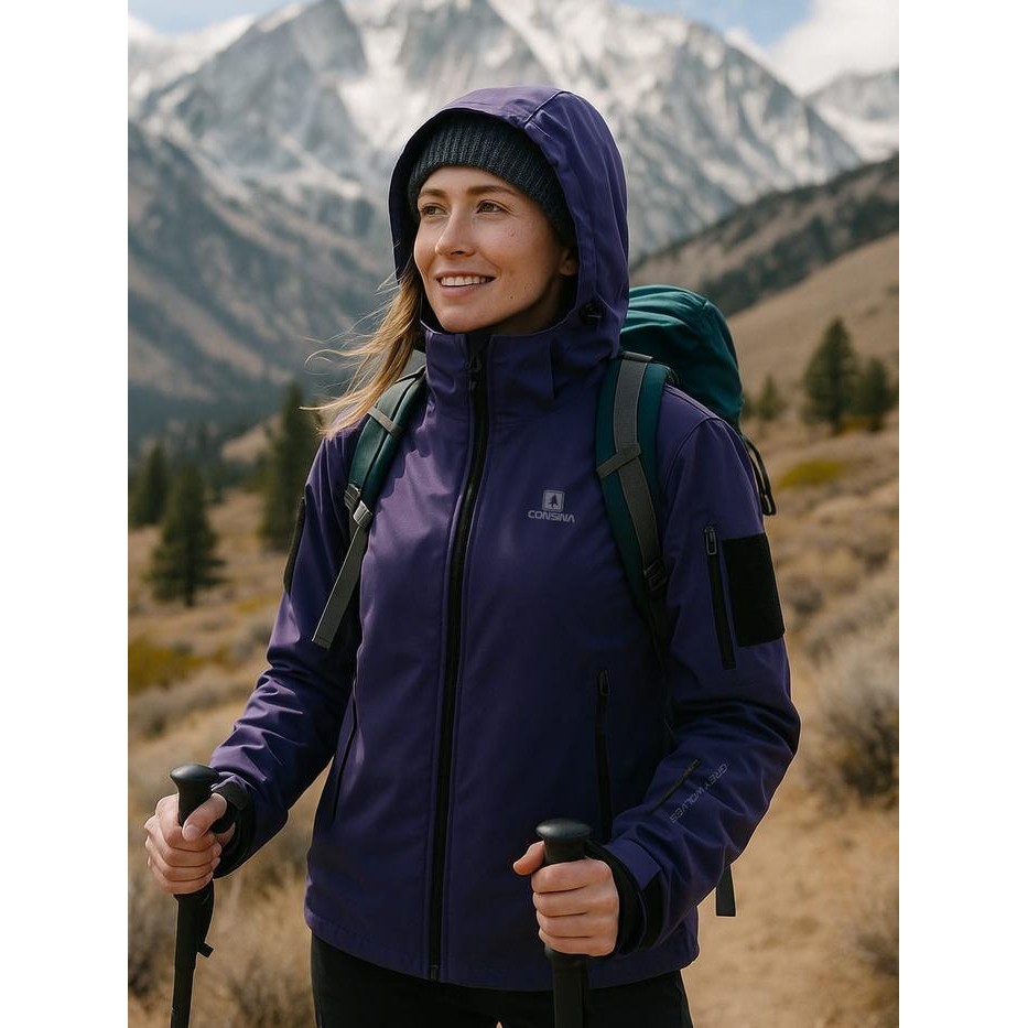 PROMO Consina Grey Wolves Jaket Gunung Outdoor Travelling Bahan Softshell Semi Stretch Preium