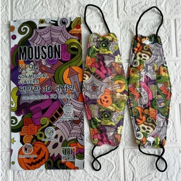 KJB masker kf94 dewasa 4ply 4 Ply 10 pcs mask mouson motif isi 10