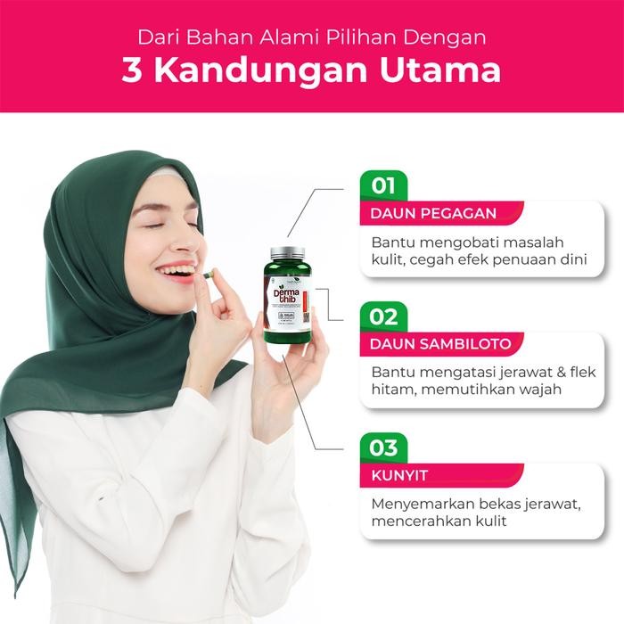 5mr0- Paket Glow Up Series Dermathib - Suplemen Treatment Obat Jerawat & Acne Facial Wash