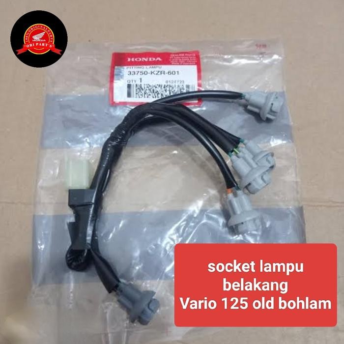 socket fiting lampu belakang vario125 old bohlam/33750kzr601