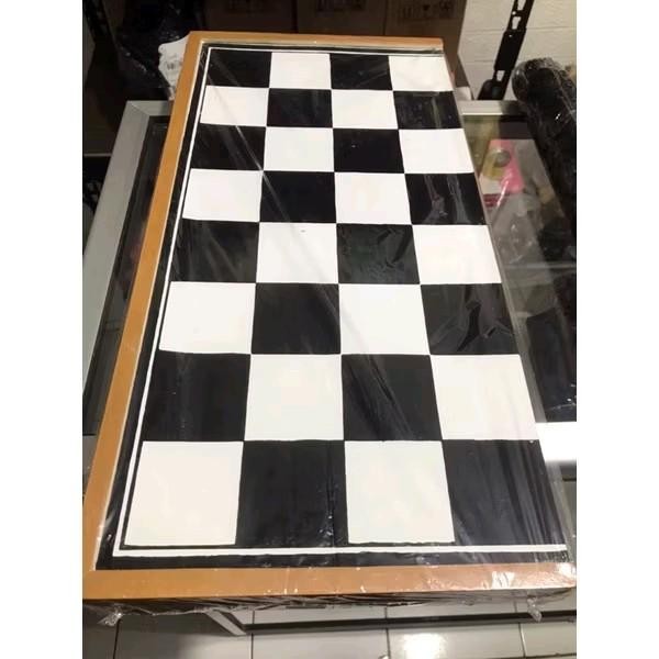 oas5- Asli Original Catur Kayu Jumbo Papan Catur Kayu 50 X 50 Cmasli Original Catur Kayu