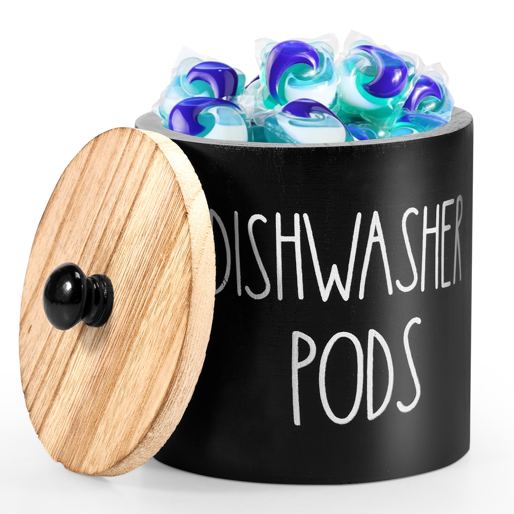 BARU New Dishwasher Pod Holder with Lid Dishwasher Tablet Container Wide Opening Dishwasher Pod Stor