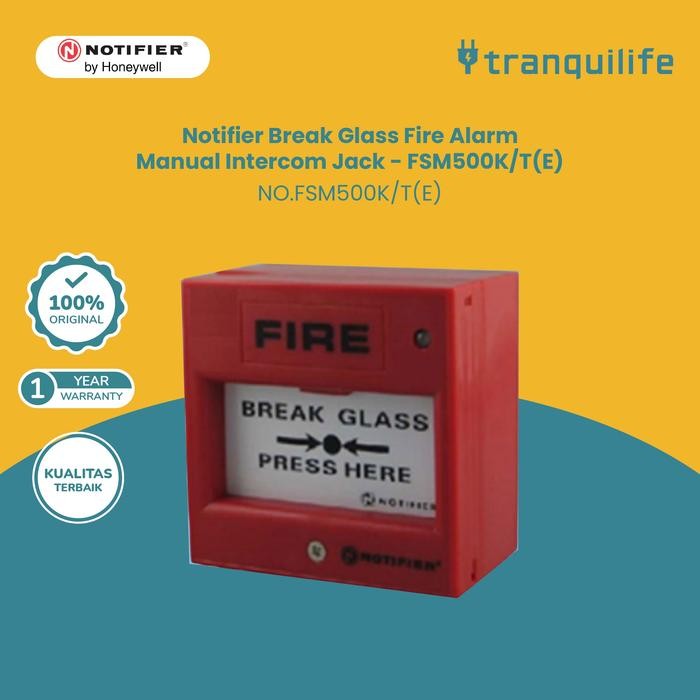 Sale Notifier Alarm Kebakaran Manual Break Glass Fire Intercom Jack - FSM500K Terlaris