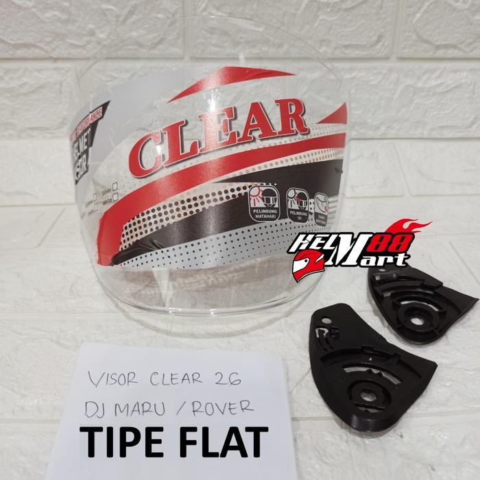 Kaca Helm Clear PNP Helm KYT DJMaru Galaxy Slide/ G2 Optimax/ JS Armor/ GIX XRAY/ SHEL ROVER dll -