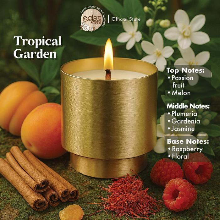 Eclat Candles Floral Woody Lilin Aromaterapi Cup Logam Metal Cup Soy Wax Aromatherapy Candle ES025 -