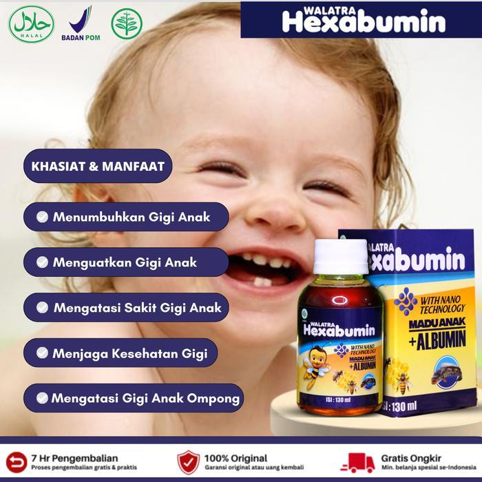 OBAT PENUMBUH GIGI ANAK, MEMPERCEPAT PERTUMBUHAN GIGI ANAK, HEXABUMIN