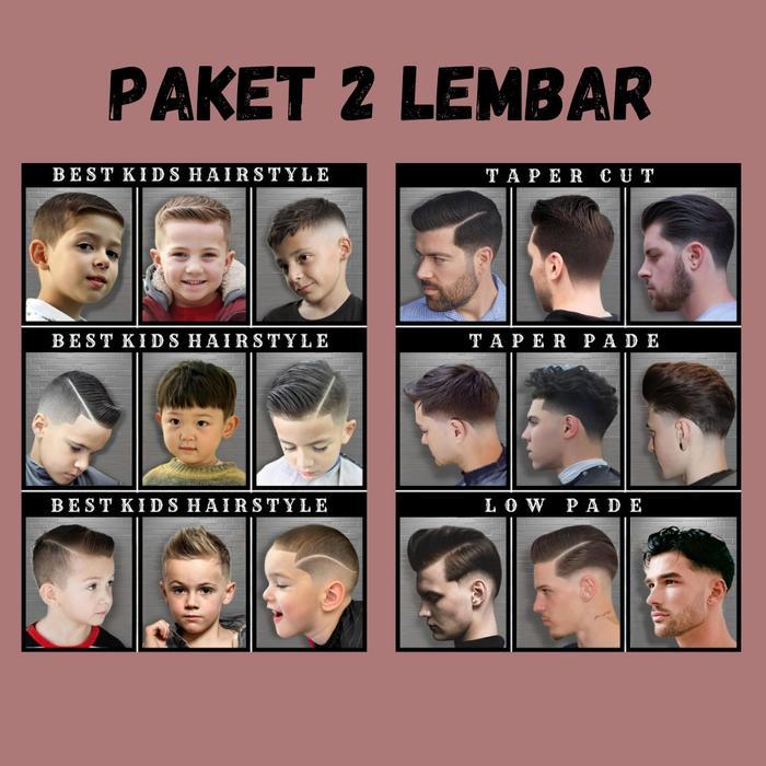 Poster barbershop murah poster barbershop gambar potong rambut foto model pangkas rambut