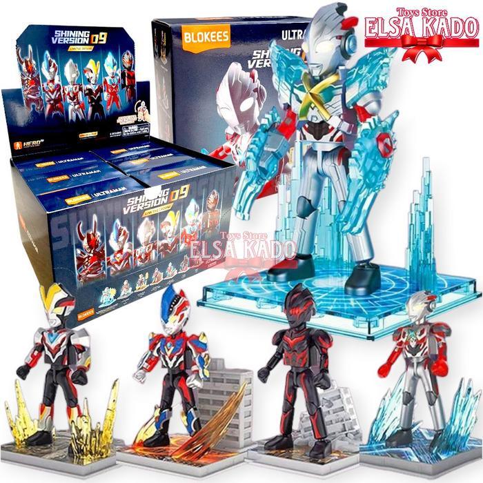 1 Kotak Isi 6 Pcs Blokees Ultraman Shining Version 09 Karakter Ultraman Ginga Victory Strium X Dark