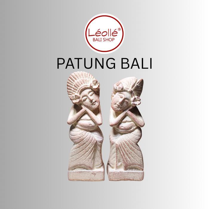 Leolle Bali Patung Pasangan Penari Bali Semen Handmade Dekorasi Rumah Etnik Klasik Pajangan Meja