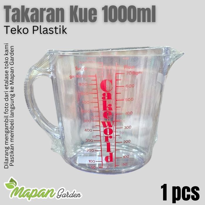 Gelas Jug Ukur 1 Liter - 1000Ml - Teko Plastik Takaran Takar Super Measuring 1Liter 1000 Ml Tekko