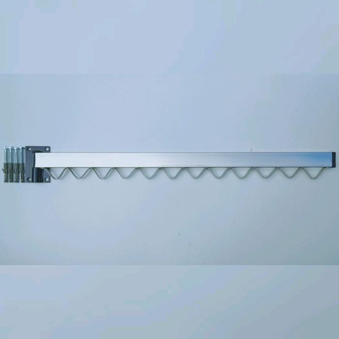 Jemuran baju lipat dinding STAINLESS STEEL panjang 60 cm - Baut fisher